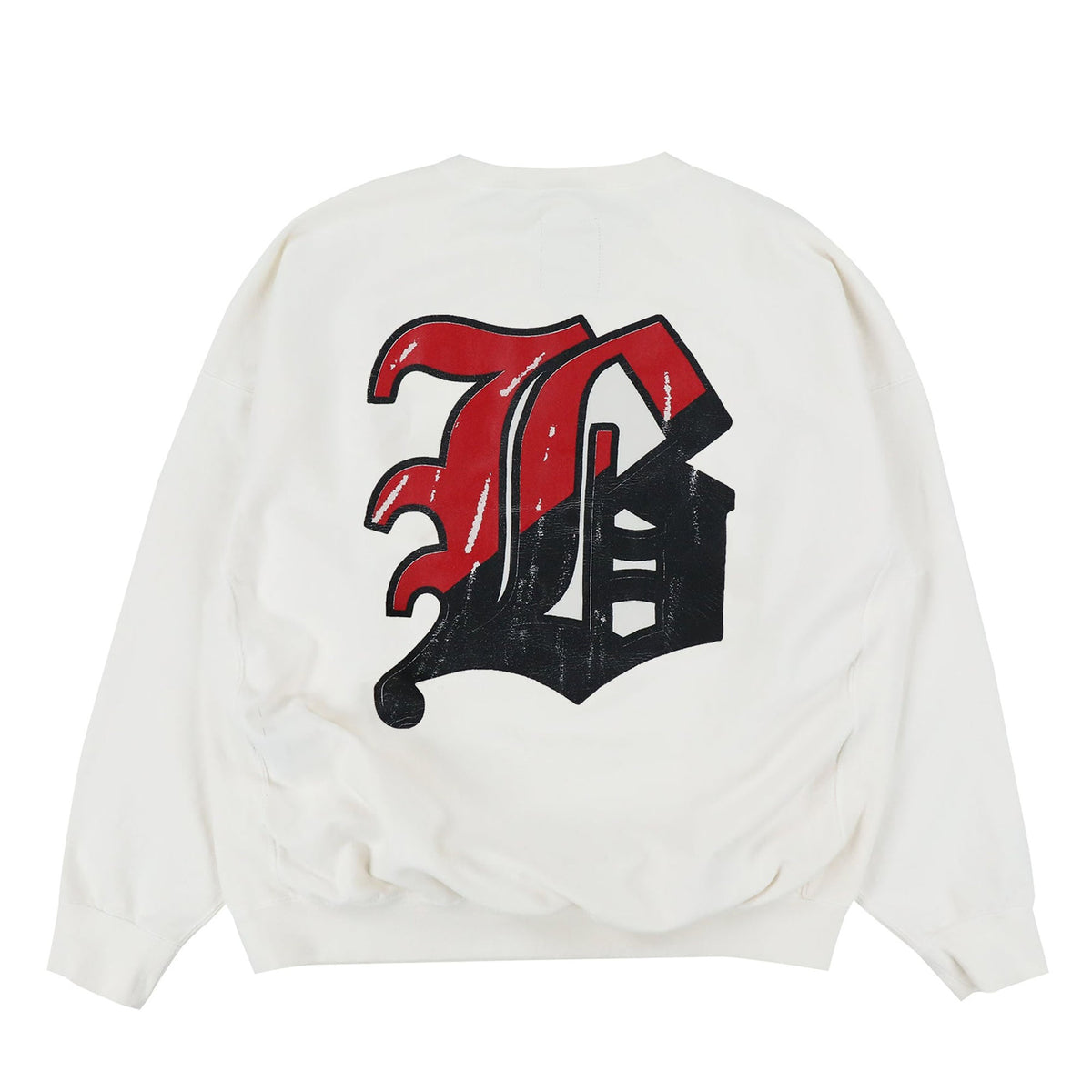 BREATH ブレスSS22 CRACK BREATH CREW SWEAT WHT RED - NUBIAN