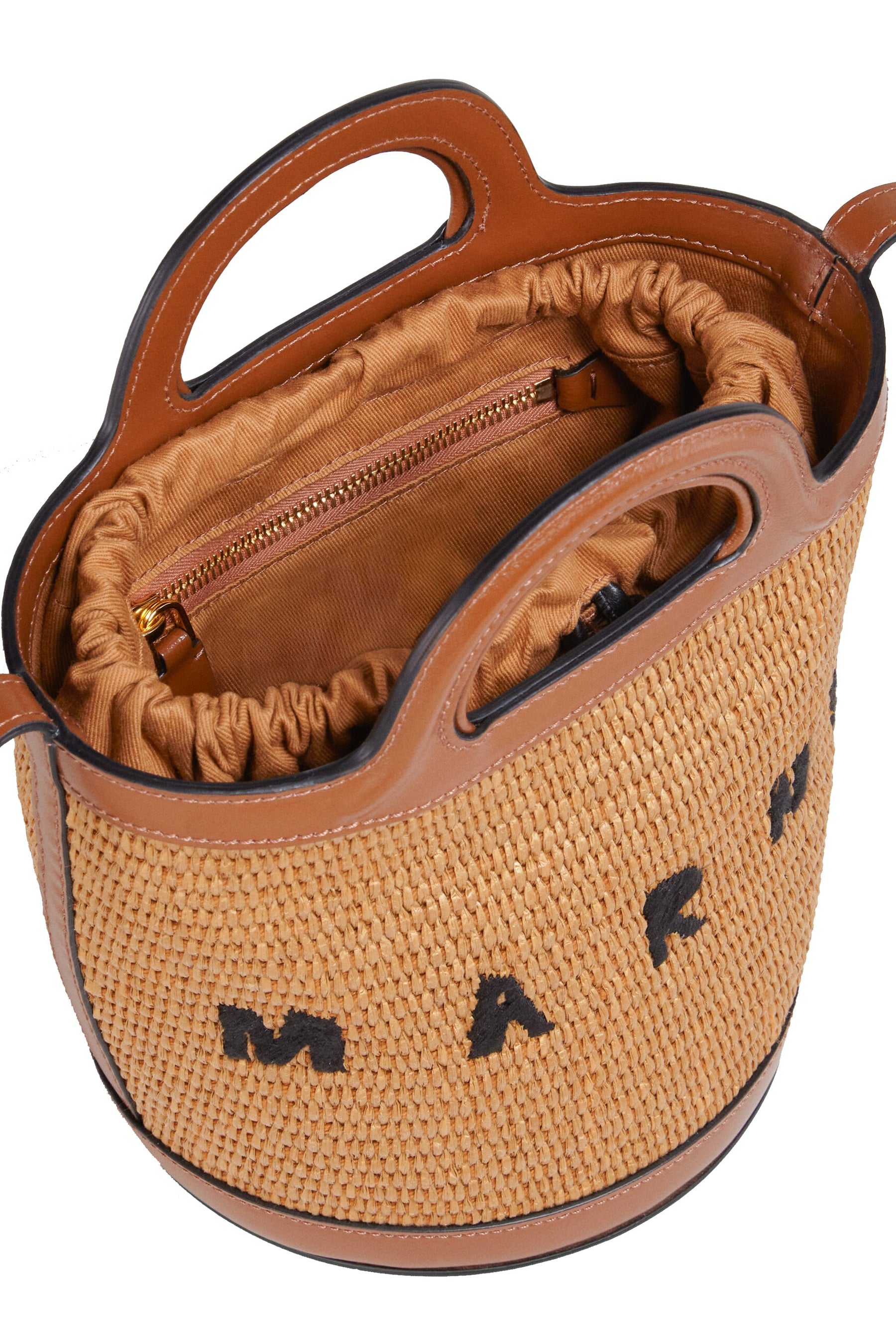 Marni Tropicalia Summer Bag Tropicalia Micro Bags Beige And Lily Tropicalia  Bag In Raffia With Handles, Shoulder Strap And Fabric Lining