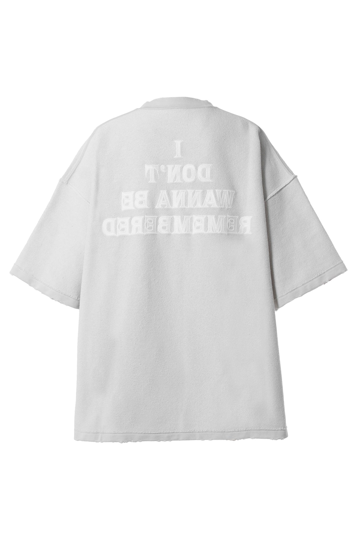 VETEMENTS UNKNOWN OVERSIZED MOLTON T-SHIRT / DIRTY WHT