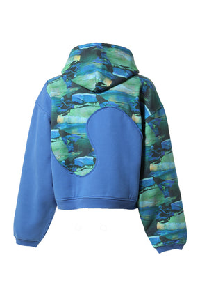 Printed Cotton Blend Hoodie in Green - ERL