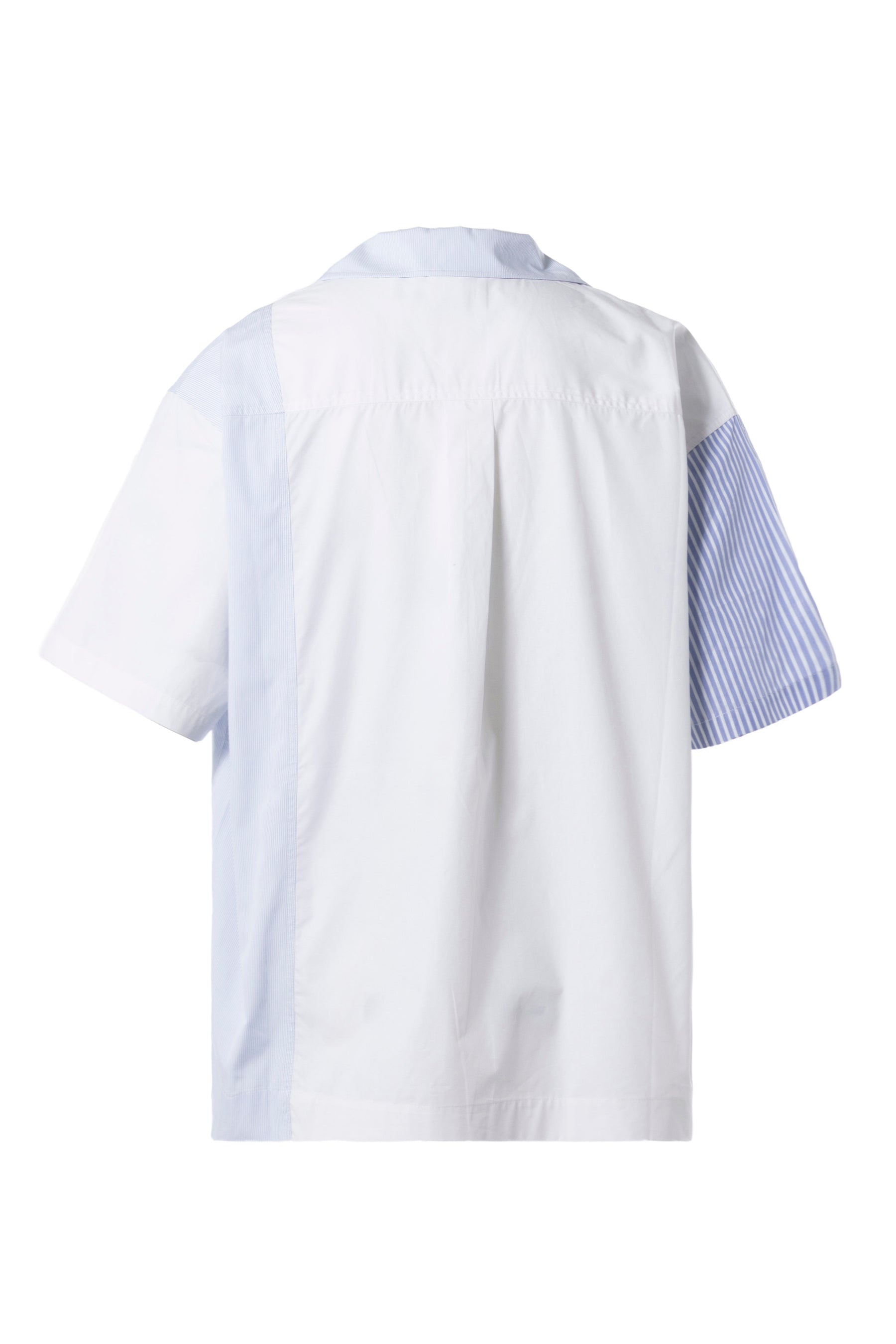 SHORT SLEEVE SHIRT WITH PATCHED PANEL / WHT