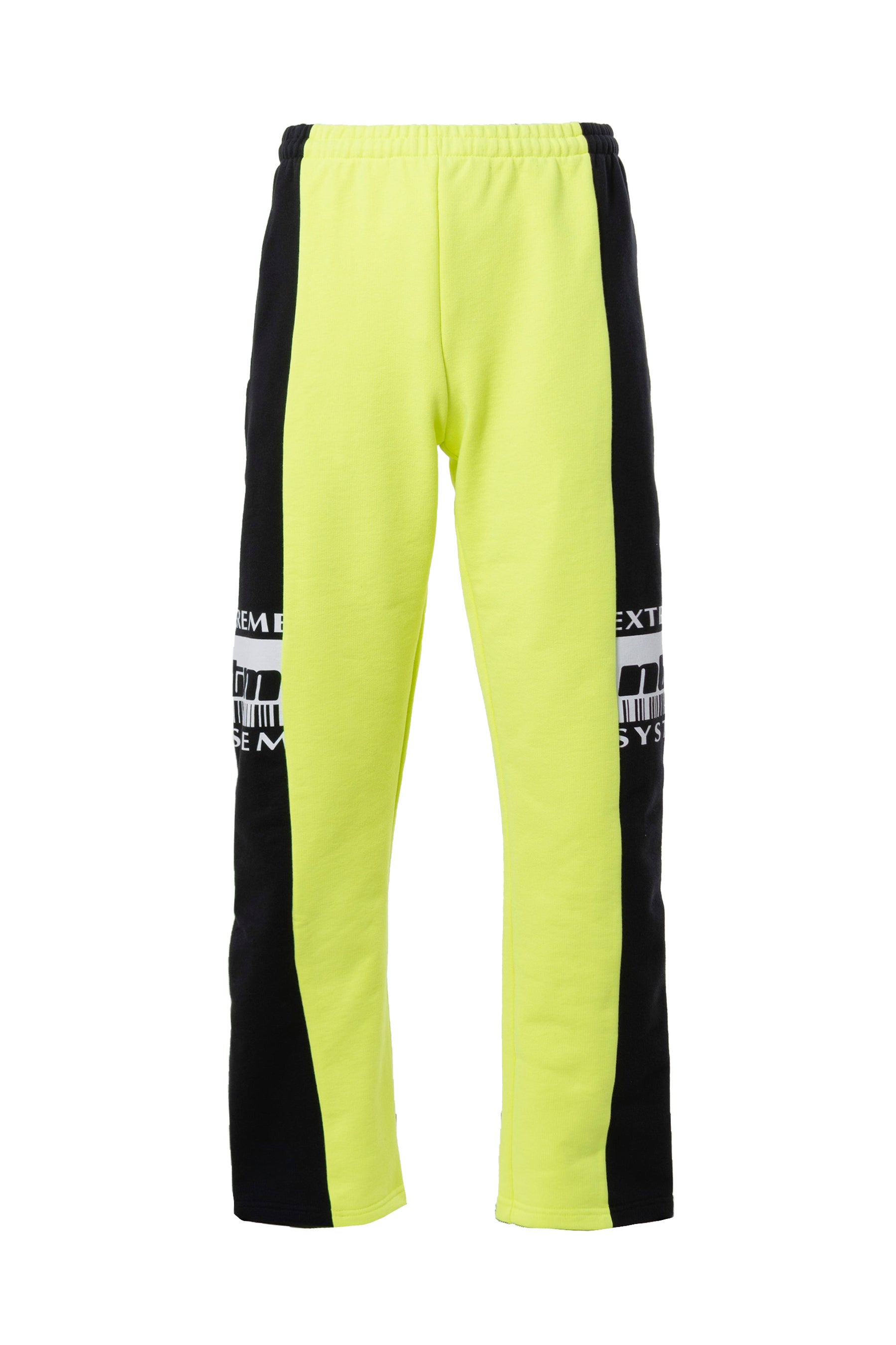 VTMNTS SS23 EXTREME SYSTEM PANTS / FLUO YEL BLK - NUBIAN