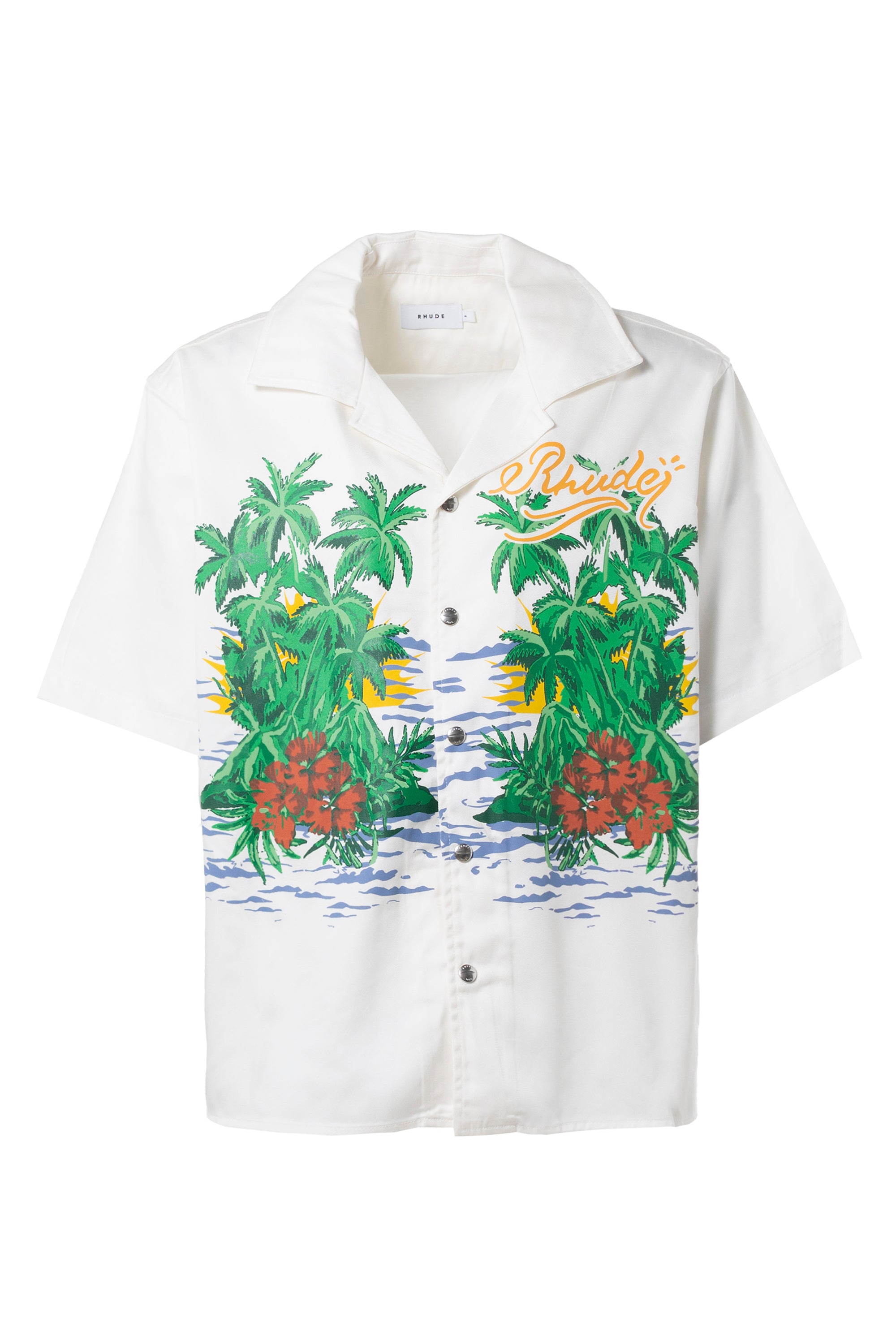 Rhude SS23 PALMAS SNAP SHIRT / OFFWHT - NUBIAN