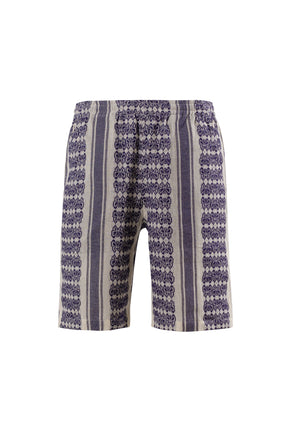 Needles SS23 BASKETBALL SHORT - PAPILLON STRIPE DOBBY JQ. / WHT