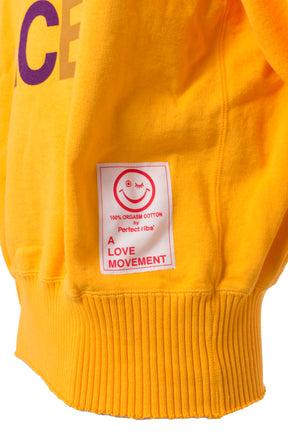 BASIC HOODIE "LOVE & PEACE" / YEL