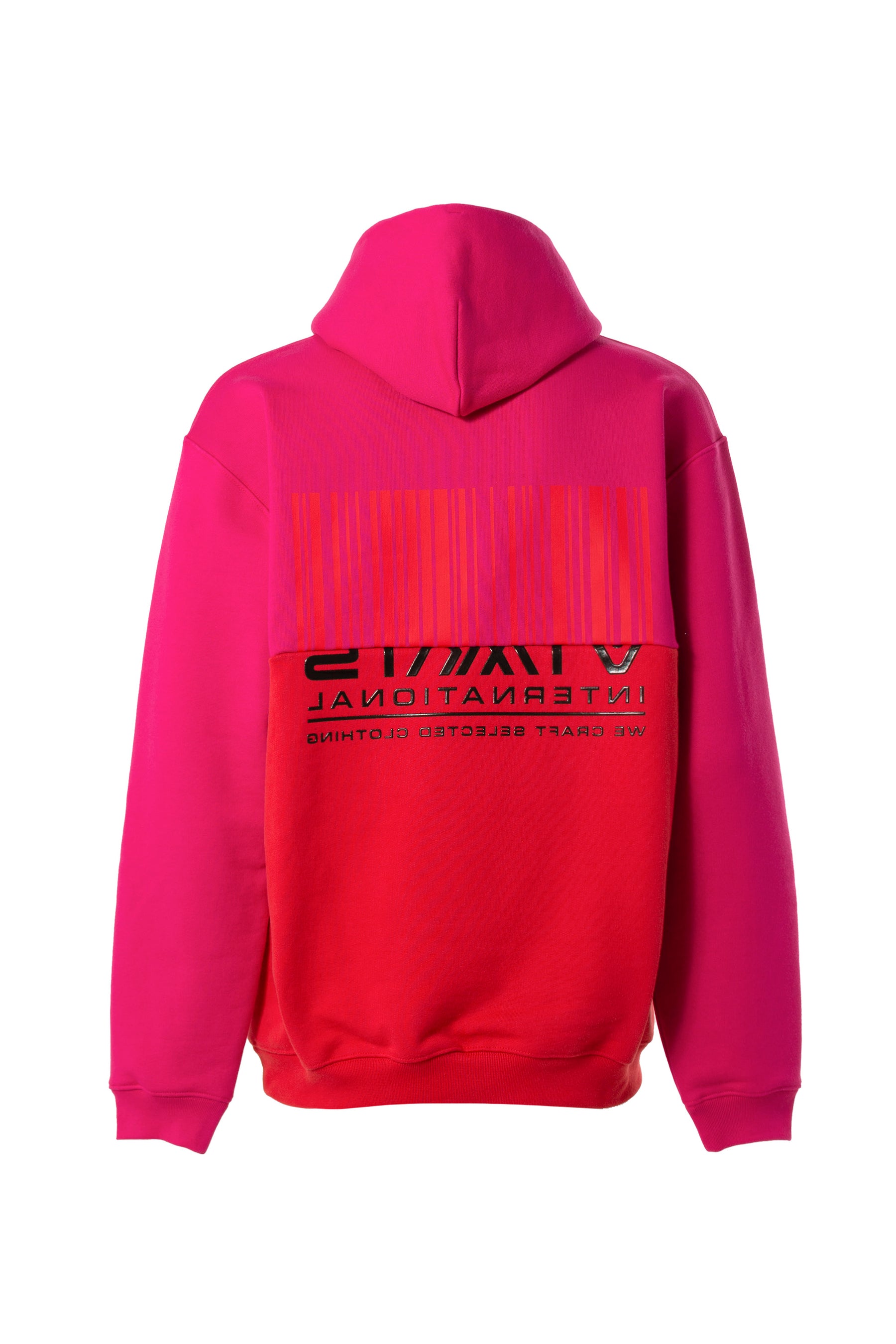 VTMNTS SS23 VTMNTS INTERNATIONAL HOODIE / HOT PNK RED - NUBIAN