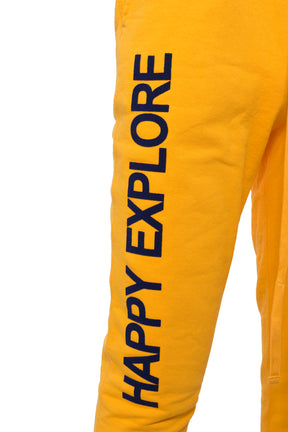 BASIC SWEAT PANTS "HAPPY EXPLORE" / YEL