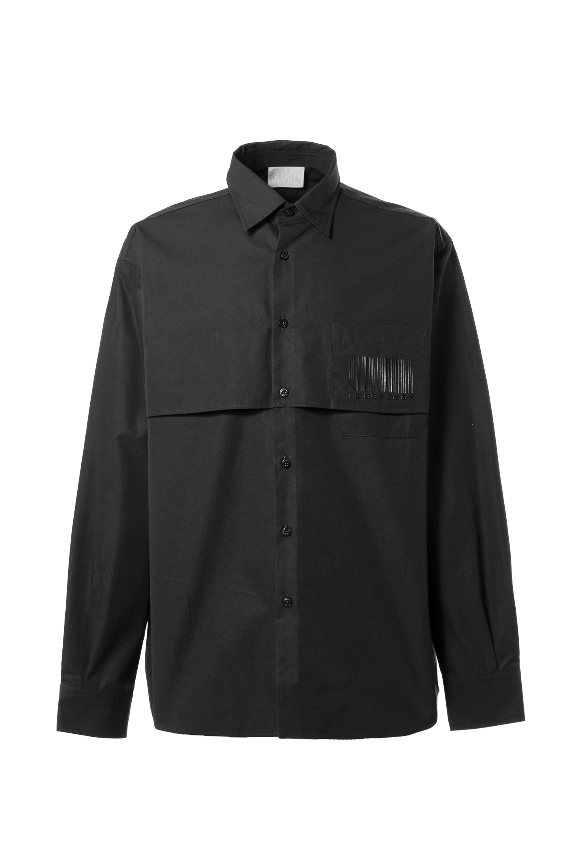 VTMNTS SS23 DOUBLE BARCODE SHIRT / BLK - NUBIAN