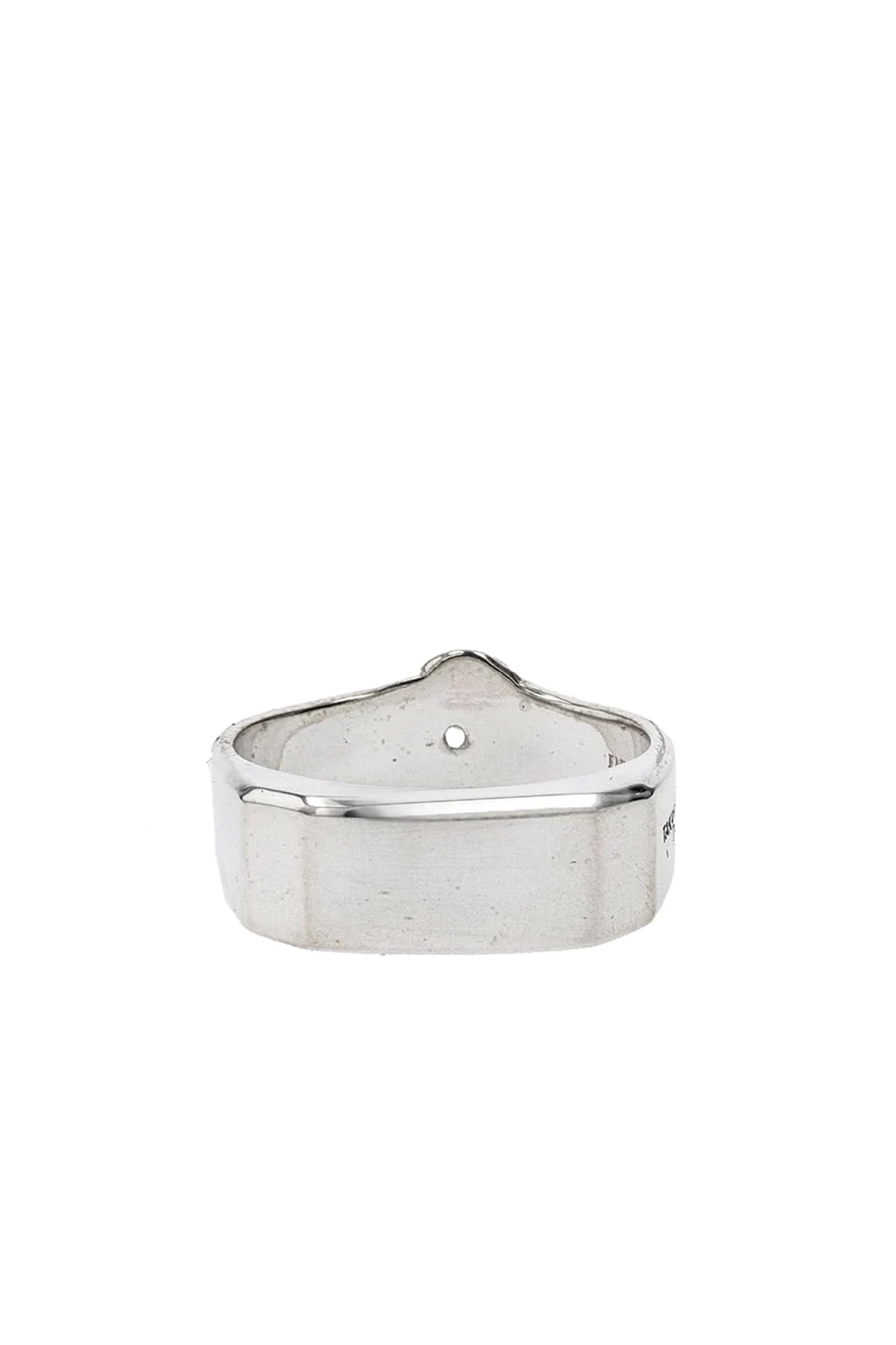 BORN SHAPED SIGNET RING.-S- / SIL