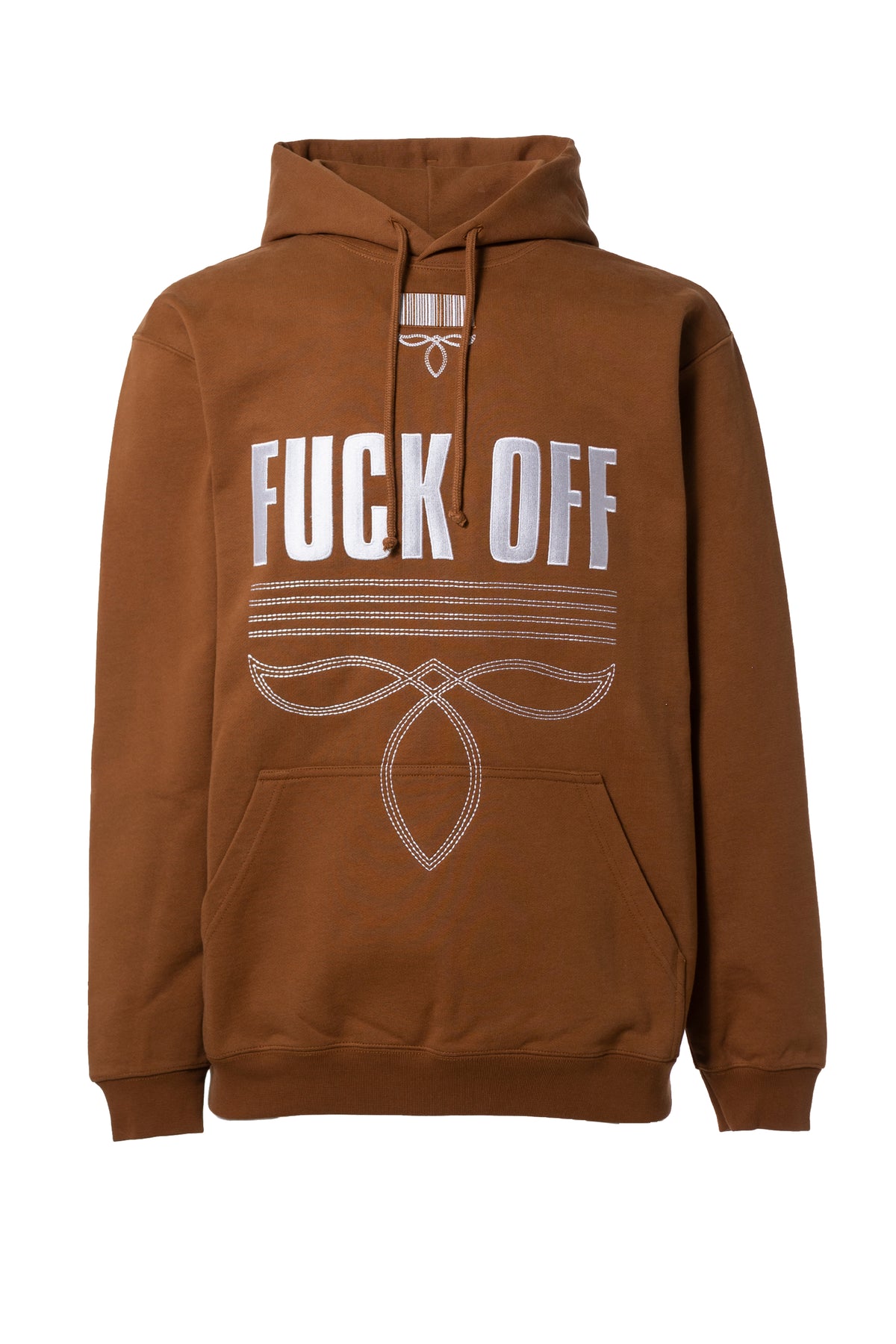 FUCK OFF FULLY EMBROIDERED HOODIE / BRW