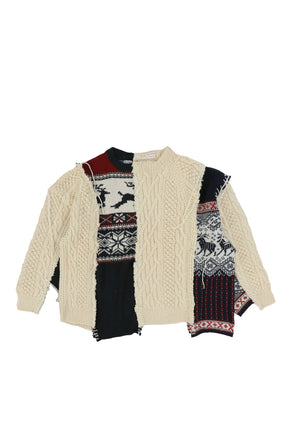 DISCOVERED NORDIC COLLAGE SWEATER / ASSORT