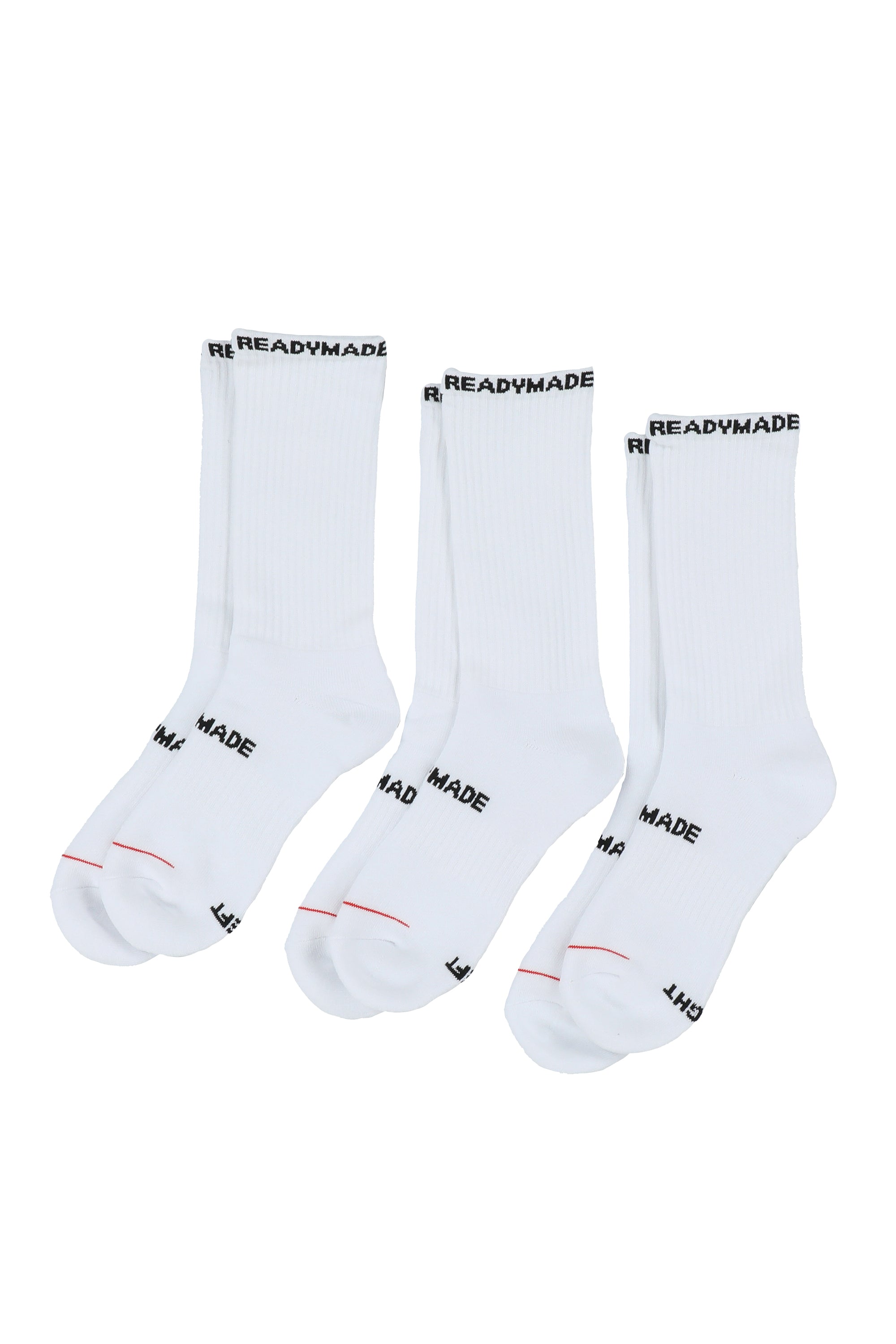 READYMADE レディメイドSS23 3P CREW SOCKS / WHT -NUBIAN