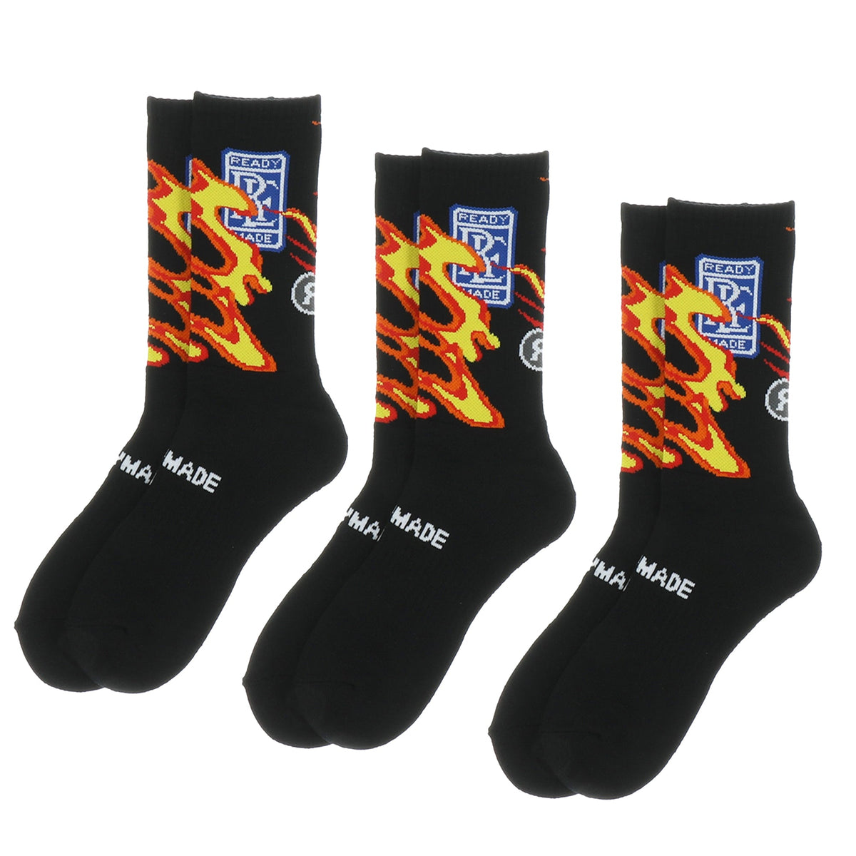 ready made 靴下　3P READYMADE - 3P CREW SOCKS FIRE | laid-back