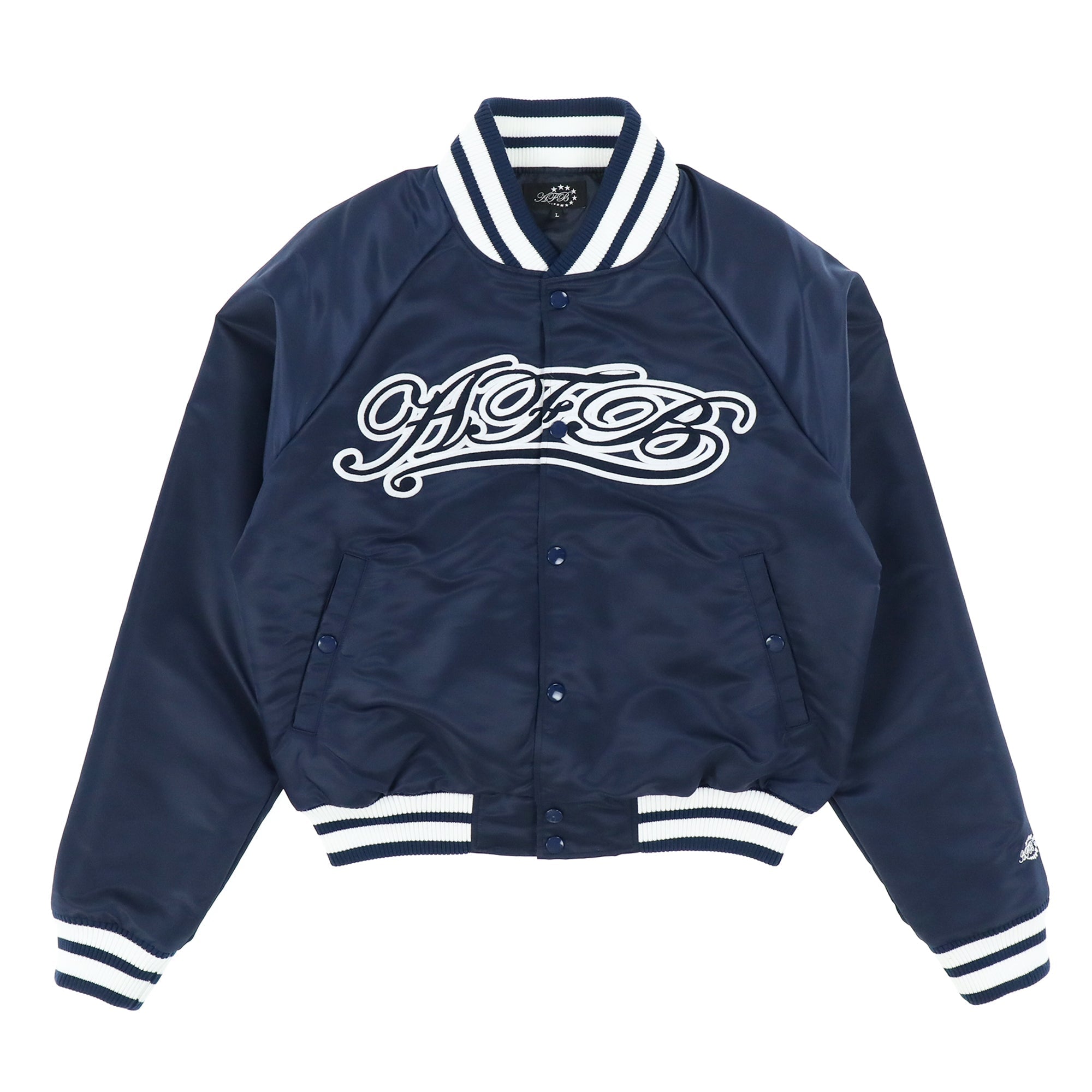 AFB SS22 Signature Stadium Jacket / Navy - NUBIAN