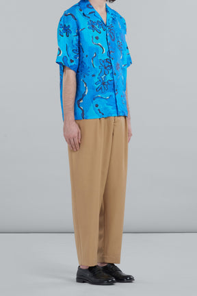 Gucci Aloha Bowling Shirt In Green,white