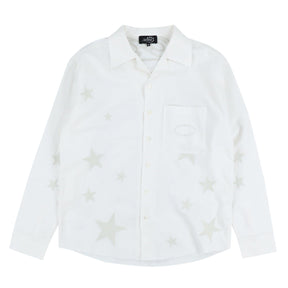 AFB Peace Embroidery Linen Shirts / White