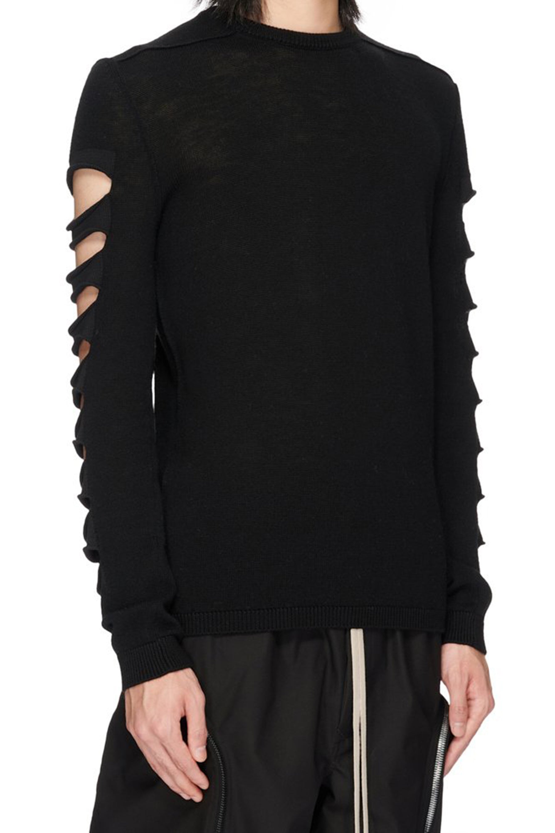 Rick Owens SS23 BIKER LEVEL ROUND NECK / BLK - NUBIAN