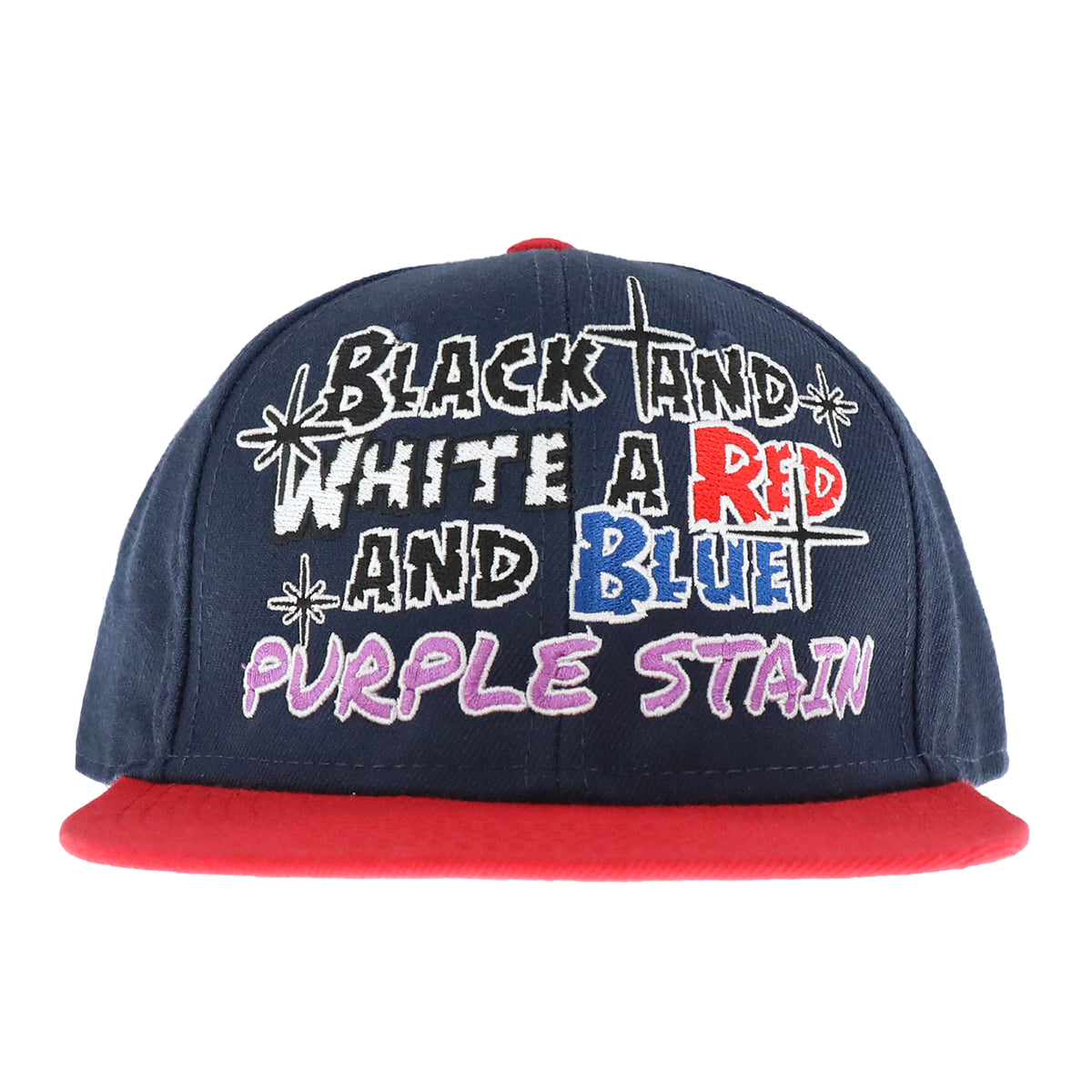 PURPLE STAIN RED AND BLUE BASEBALL CAP / NVY RED
