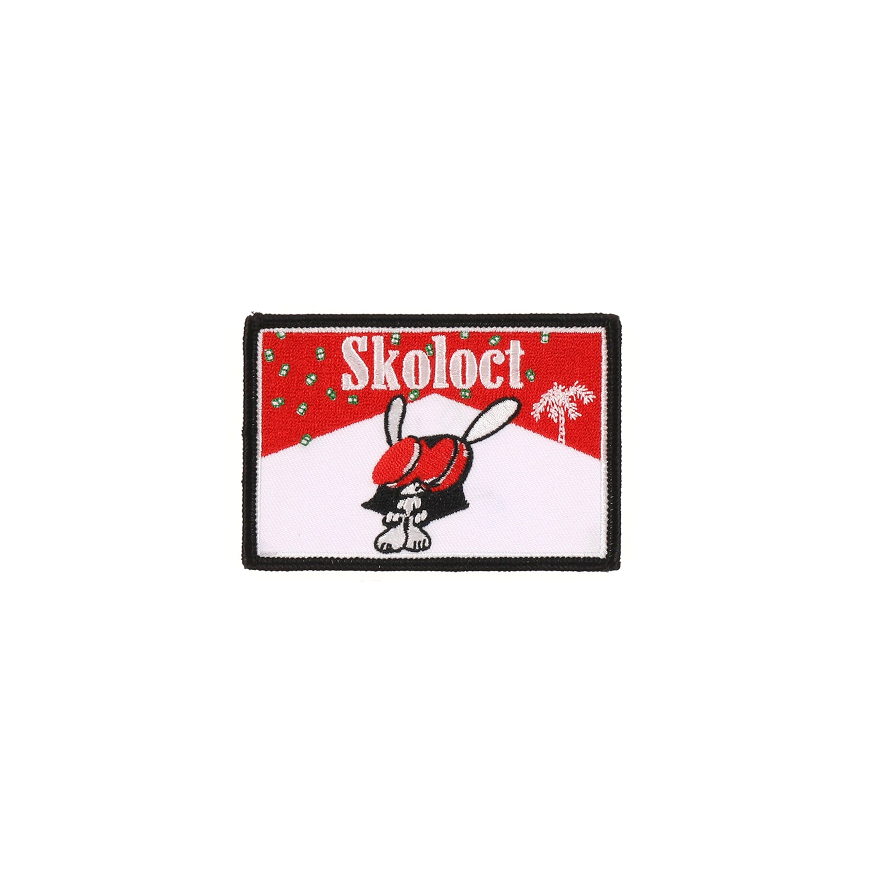 SKORLBORO PATCH PIN BADGE / WHT/RED