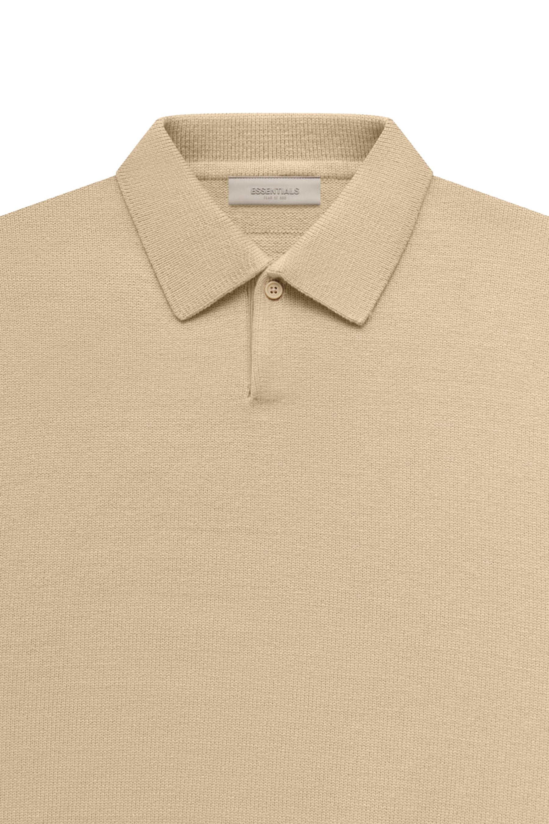 KNIT L/S POLO / SAND