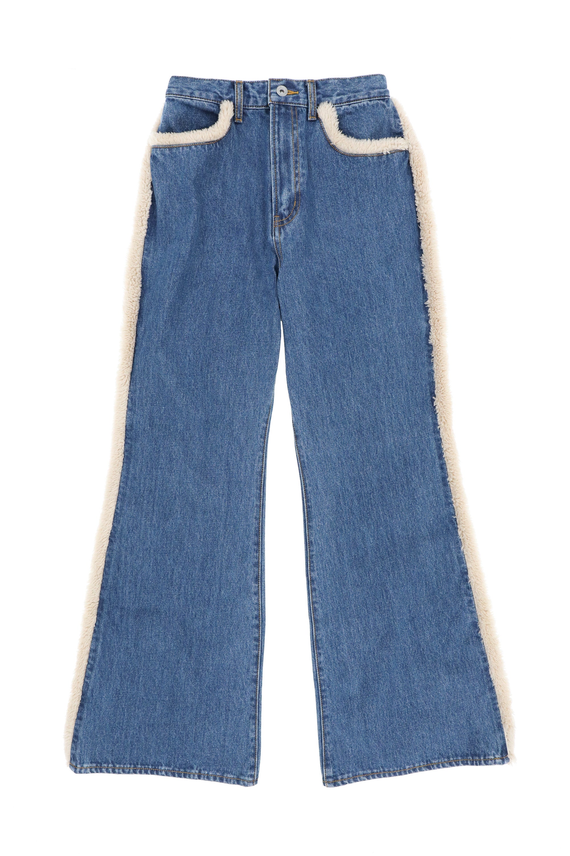 AFB エーエフビー FW22 BOA FLARE DENIM PANTS / BLU - NUBIAN