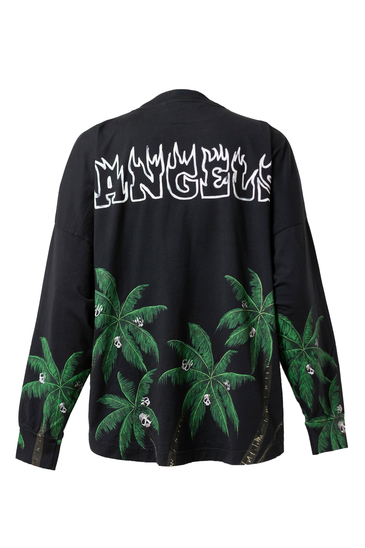 Palm Angels PALMS&SKULL OVER TEE L/S / BLK GRN