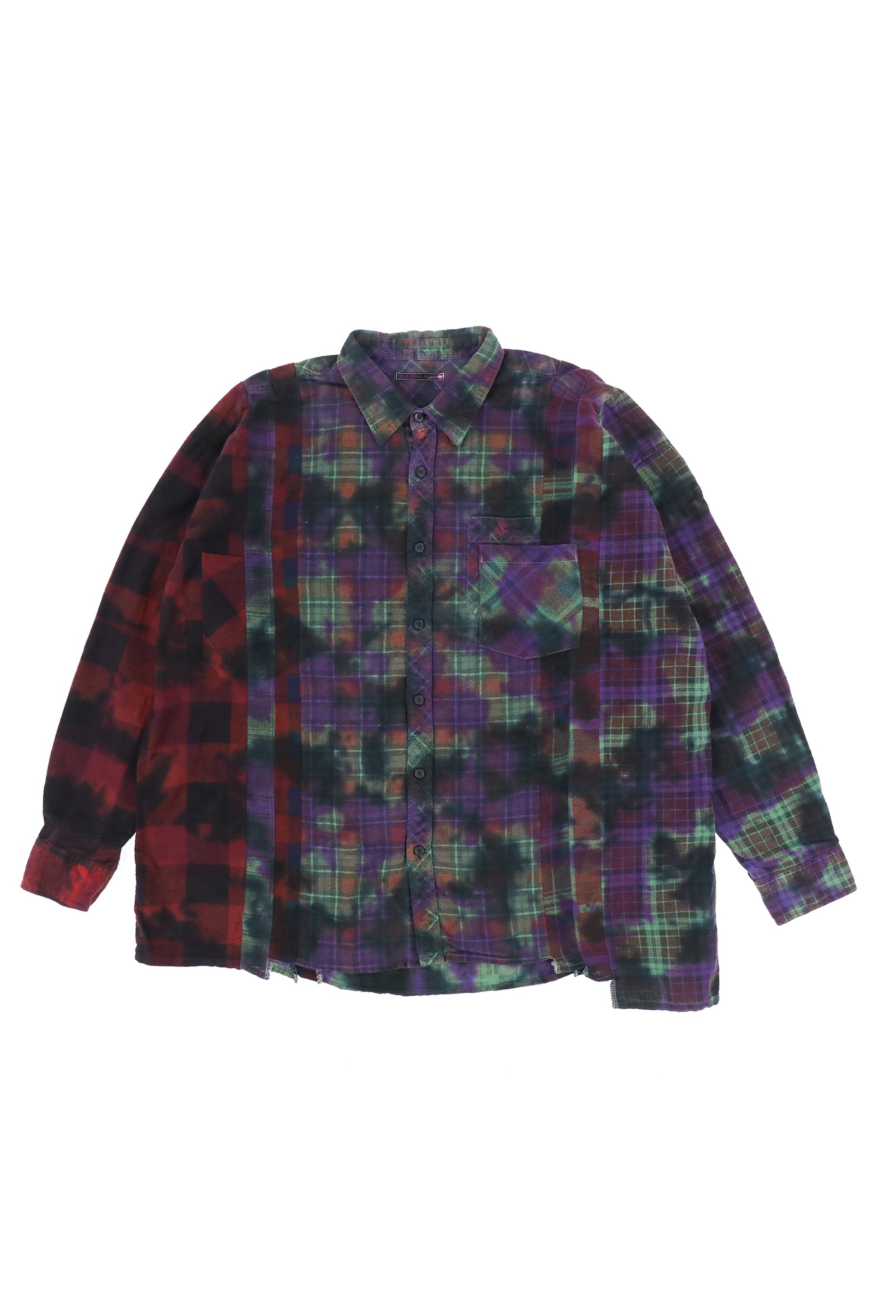 Rebuild By Needles SS23 FLANNEL SHIRT -> 7 CUTS WIDE SHIRT