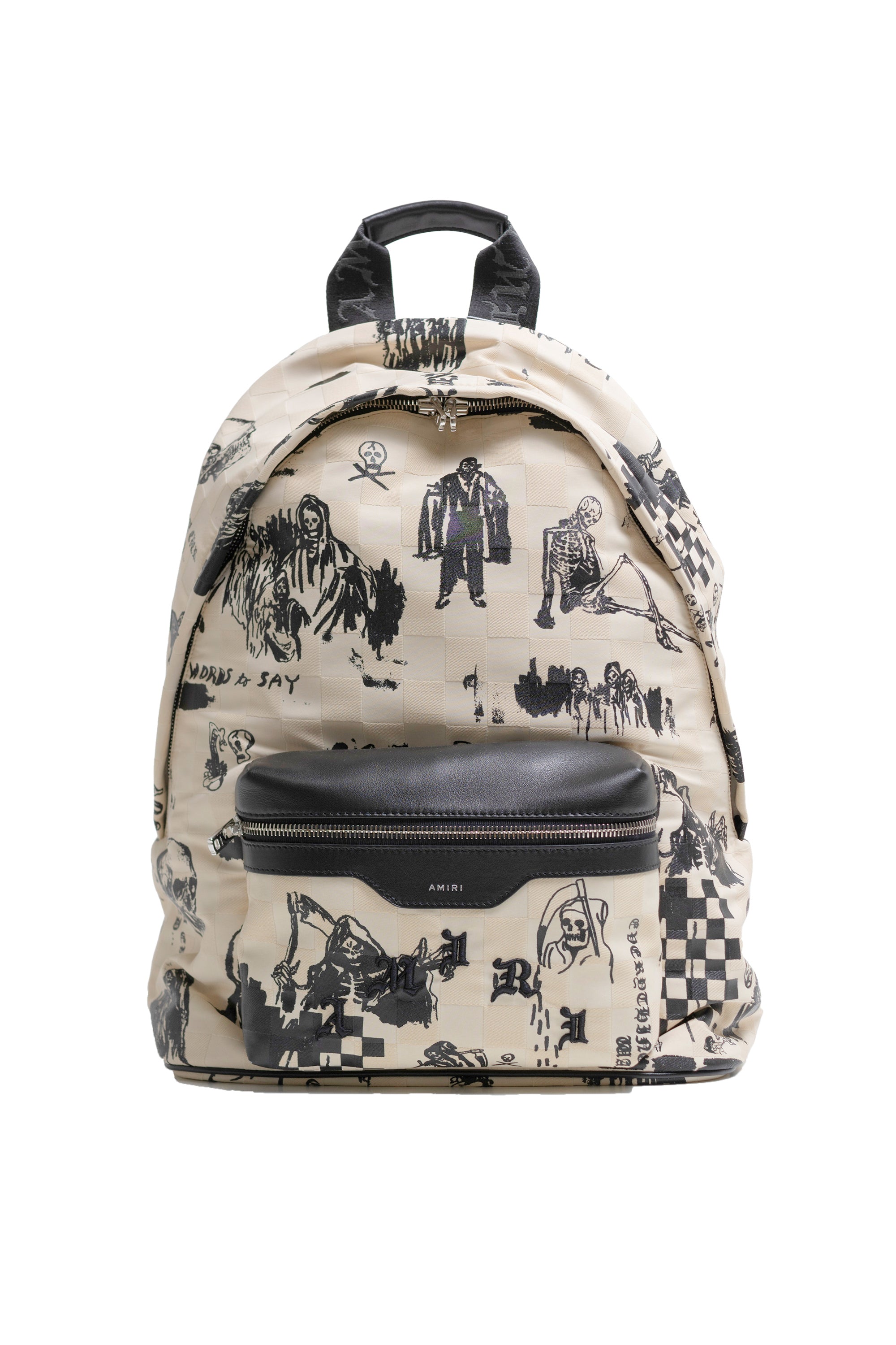 AMIRI SS23 WES LANG SKETCH PRINT BACKPACK / ALABASTER