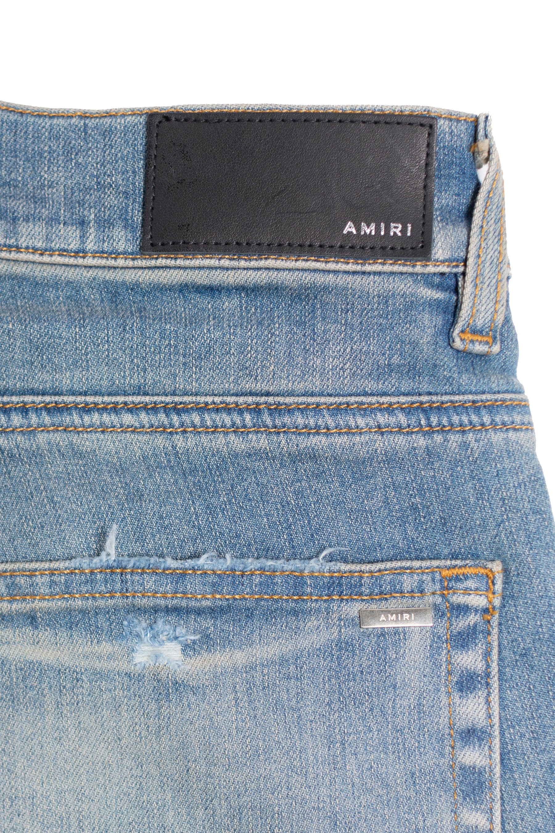 Amiri - Men - Carpenter Straight-Leg Distressed Patchwork Panelled Jeans Blue - UK/US 30