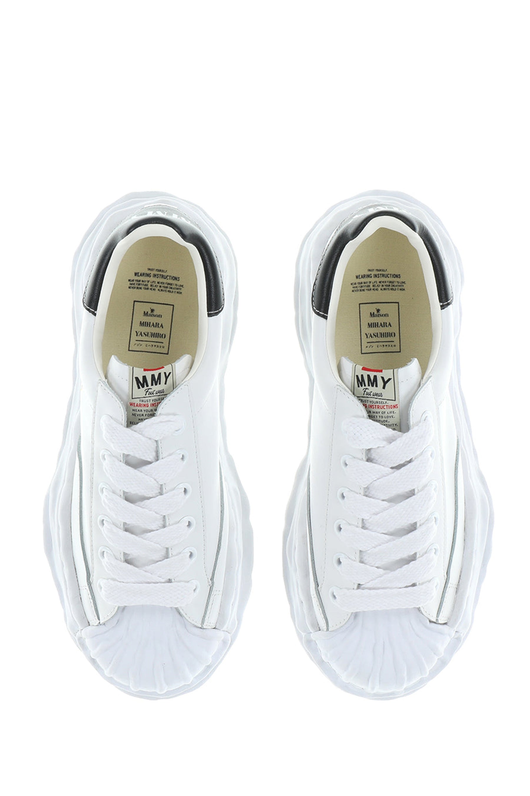 Maison MIHARA YASUHIRO SS23 BLAKEY LOW LEATHER / WHT - NUBIAN