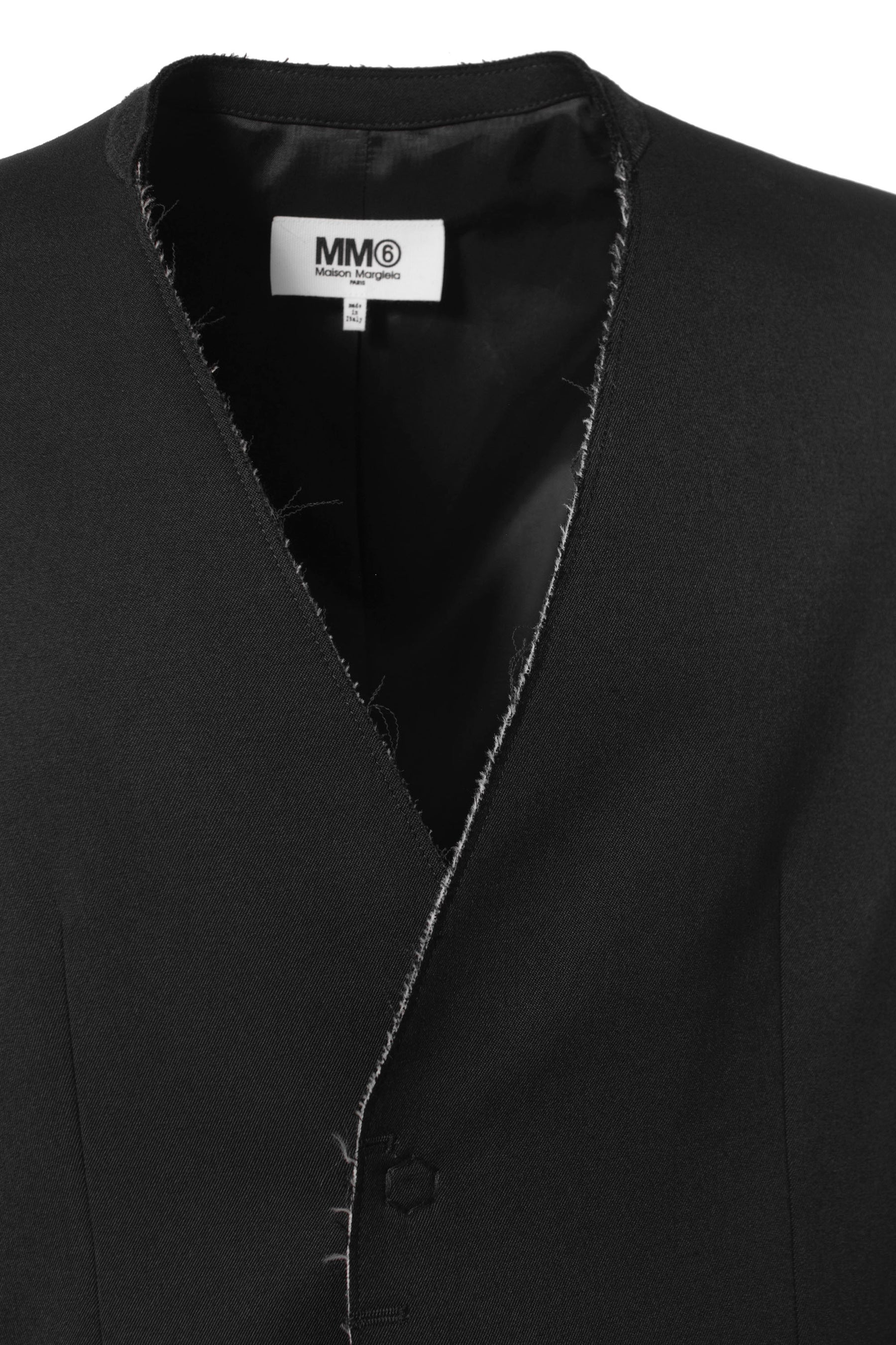 Maison Margiela SS23 NO COLLAR JACKET / BLK - NUBIAN