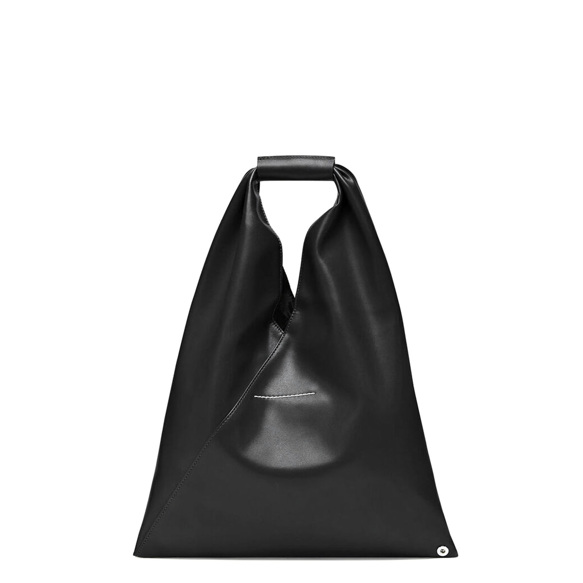 Japanese Flap Small Leather Shoulder Bag in Black - MM 6 Maison Margiela