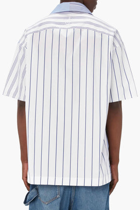 JW Anderson RELAXED FIT SHORT SLEEVE SHIRT / BLU MULTI