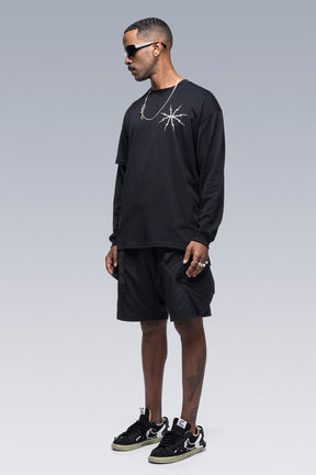 ACRONYM SS23 PIMA COTTON LONG SLEEVE T-SHIRT / BLK -NUBIAN